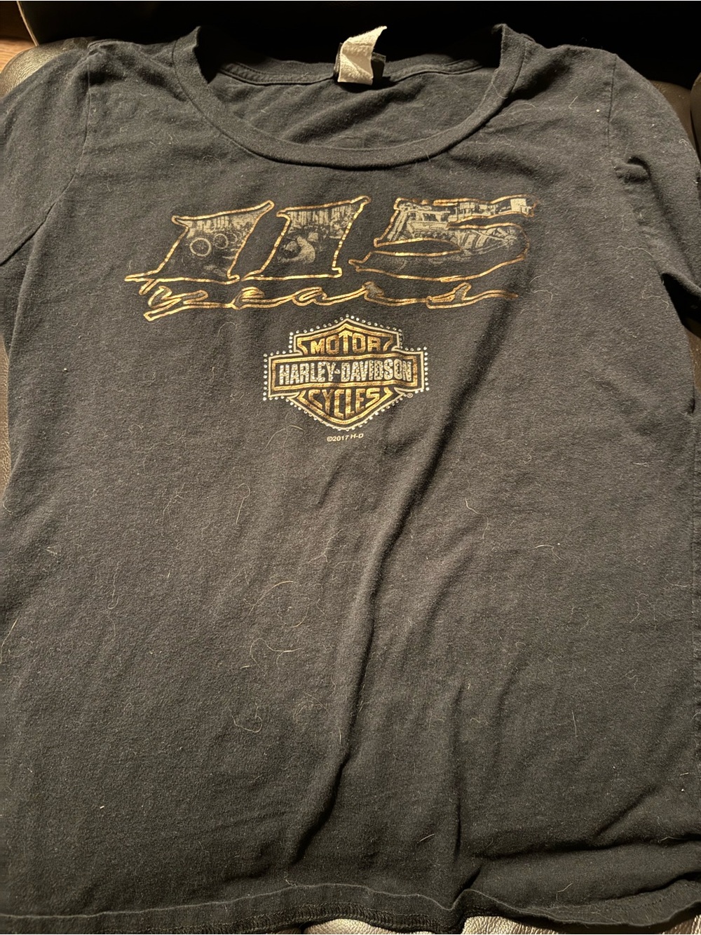 Harley-Davidson Black Tee New Castle DE 115 years